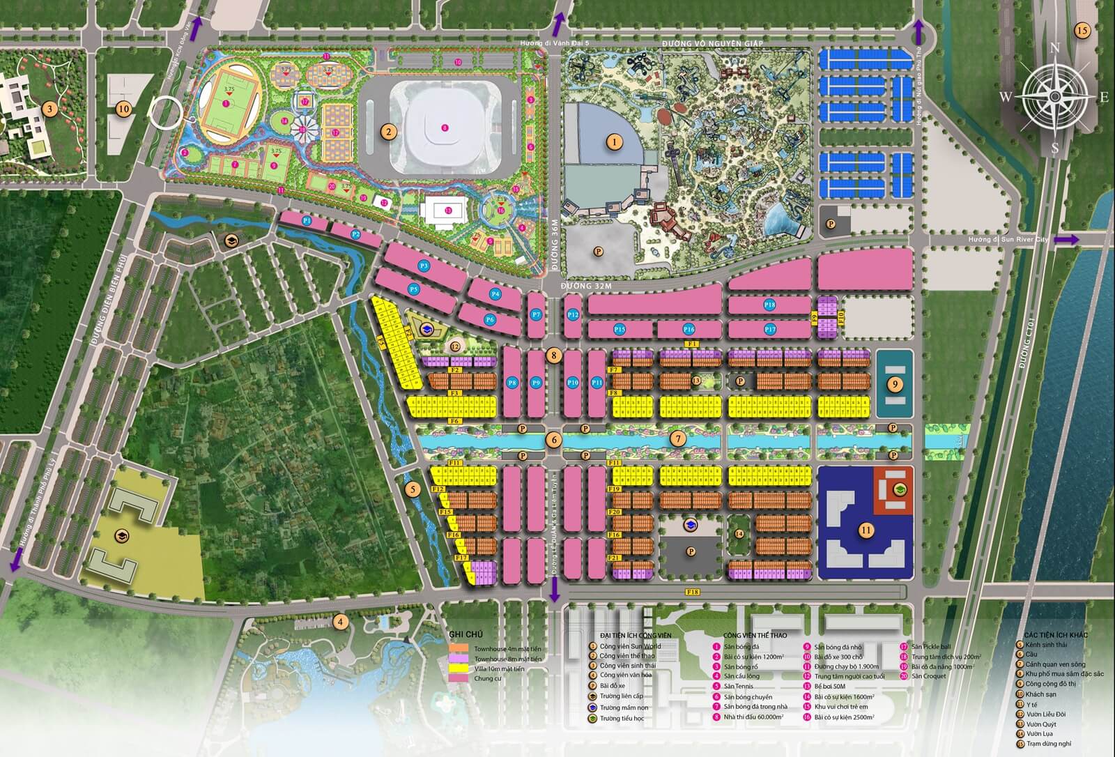 tổng mặt bằng phân khu flora avenue hà nam